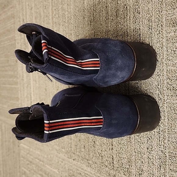 Lug Sole Army Boot GABOR BLUE suede boots!!! - Picture 3 of 7